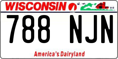 WI license plate 788NJN