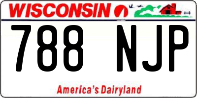 WI license plate 788NJP
