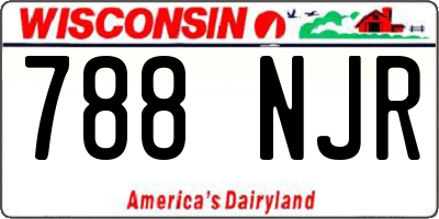 WI license plate 788NJR