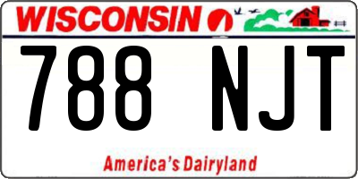 WI license plate 788NJT