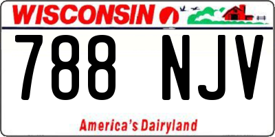 WI license plate 788NJV