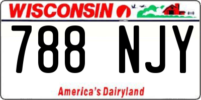 WI license plate 788NJY
