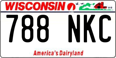 WI license plate 788NKC