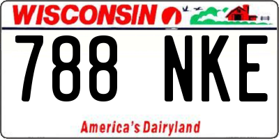 WI license plate 788NKE