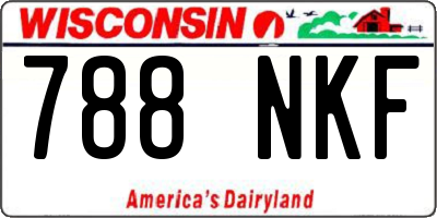 WI license plate 788NKF