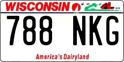 WI license plate 788NKG
