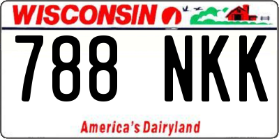 WI license plate 788NKK
