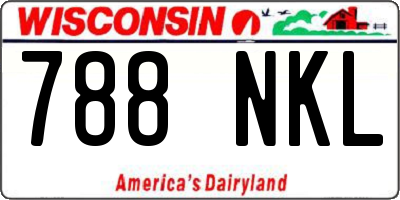 WI license plate 788NKL