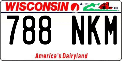 WI license plate 788NKM