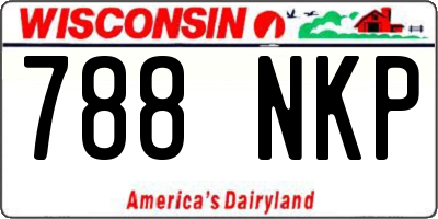 WI license plate 788NKP