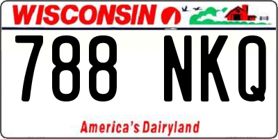 WI license plate 788NKQ