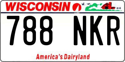 WI license plate 788NKR