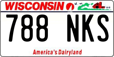 WI license plate 788NKS