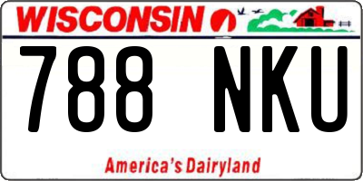 WI license plate 788NKU
