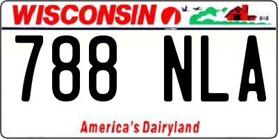 WI license plate 788NLA