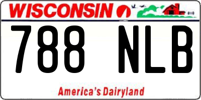 WI license plate 788NLB
