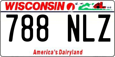 WI license plate 788NLZ