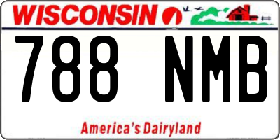 WI license plate 788NMB