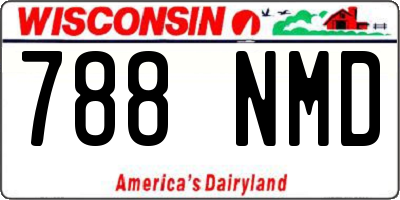 WI license plate 788NMD