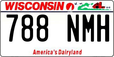 WI license plate 788NMH
