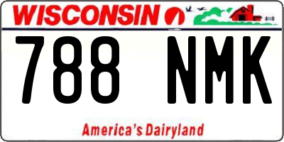 WI license plate 788NMK