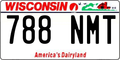 WI license plate 788NMT