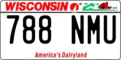 WI license plate 788NMU