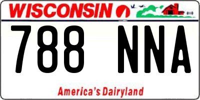 WI license plate 788NNA