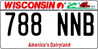 WI license plate 788NNB