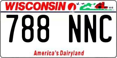 WI license plate 788NNC