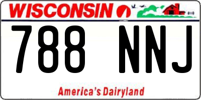 WI license plate 788NNJ