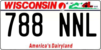 WI license plate 788NNL
