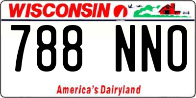 WI license plate 788NNO
