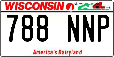 WI license plate 788NNP