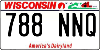 WI license plate 788NNQ