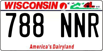 WI license plate 788NNR