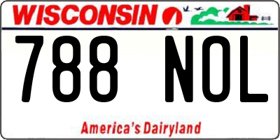 WI license plate 788NOL