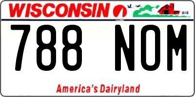 WI license plate 788NOM