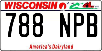WI license plate 788NPB