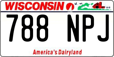 WI license plate 788NPJ