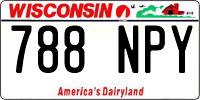 WI license plate 788NPY