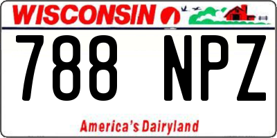 WI license plate 788NPZ