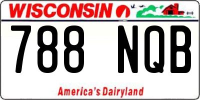 WI license plate 788NQB