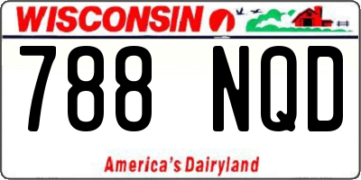 WI license plate 788NQD
