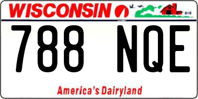 WI license plate 788NQE