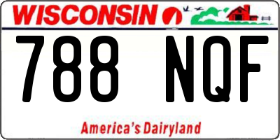 WI license plate 788NQF