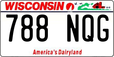 WI license plate 788NQG