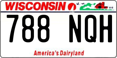 WI license plate 788NQH