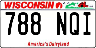 WI license plate 788NQI