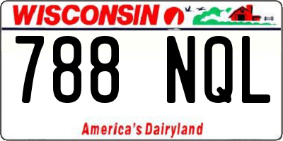 WI license plate 788NQL